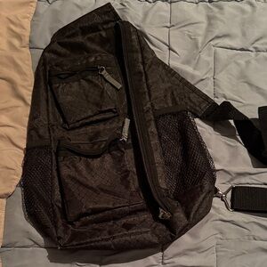 Thirty-One Black Quilted Backpack